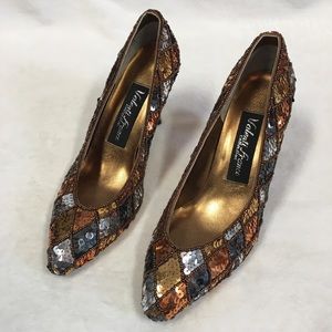 NEW Valenti Franco Sequin Heels